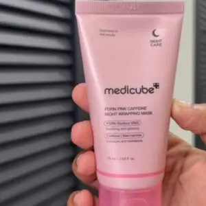 Medicube PDRN pink caffeine night wrapping mask